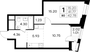Продажа 1-комнатной квартиры 42,8 м², 11/32 этаж