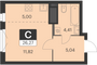 Продажа квартиры-студии 26,3 м², 18 этаж