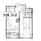 Продажа 1-комнатной квартиры 58,5 м², 2/8 этаж