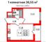 Аренда 1-комнатной квартиры 36,5 м², 13/15 этаж