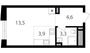 Продажа квартиры-студии 25,4 м², 3/25 этаж