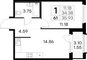 Продажа 1-комнатной квартиры 35,9 м², 8/15 этаж