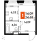 Продажа квартиры-студии 24,7 м², 13/15 этаж