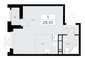 Продажа квартиры со свободной планировкой 28,3 м², 14/16 этаж