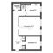 Продажа 2-комнатной квартиры 54,8 м², 2/2 этаж