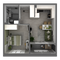 Продажа 1-комнатной квартиры 38,9 м², 1/22 этаж