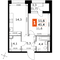 Продажа 1-комнатной квартиры 41,8 м², 36/44 этаж