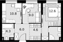 Продажа 2-комнатной квартиры 51,1 м², 5/28 этаж