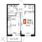 Продажа 1-комнатной квартиры 43,3 м², 18/22 этаж