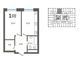 Продажа 1-комнатной квартиры 44,6 м², 20/32 этаж
