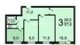 Продажа 3-комнатной квартиры 57,8 м², 2/9 этаж