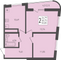 Продажа 2-комнатной квартиры 50,8 м², 2/24 этаж