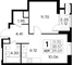 Продажа 1-комнатной квартиры 39,7 м², 19/32 этаж