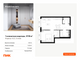 Продажа 1-комнатной квартиры 37,2 м², 3/9 этаж