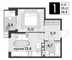 Продажа 1-комнатной квартиры 38,8 м², 6/18 этаж