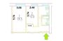 Продажа 2-комнатной квартиры 43,7 м², 2/9 этаж