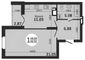 Продажа 1-комнатной квартиры 47 м², 24/25 этаж