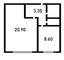 Продажа 1-комнатной квартиры 38,5 м², 2/14 этаж