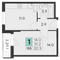 Продажа 1-комнатной квартиры 32,3 м², 9/9 этаж