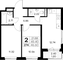 Продажа 2-комнатной квартиры 46,6 м², 1/9 этаж