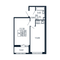 Продажа 1-комнатной квартиры 38,5 м², 3/13 этаж