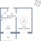Продажа 1-комнатной квартиры 41,3 м², 1/8 этаж