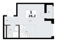 Продажа 1-комнатной квартиры 28,2 м², 9/9 этаж