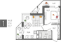 Продажа 1-комнатной квартиры 46,8 м², 24/24 этаж