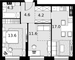 Продажа 2-комнатной квартиры 55,3 м², 6/28 этаж