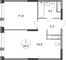 Продажа 1-комнатной квартиры 39 м², 9/19 этаж