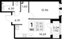 Продажа 1-комнатной квартиры 39 м², 5/15 этаж