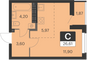 Продажа квартиры-студии 26,6 м², 15 этаж