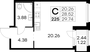 Продажа квартиры-студии 29,7 м², 9/15 этаж