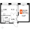 Продажа 2-комнатной квартиры 37,7 м², 14/15 этаж