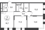 Продажа 3-комнатной квартиры 78,4 м², 6/22 этаж