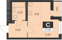 Продажа квартиры-студии 27,6 м², 12 этаж