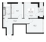 Продажа квартиры со свободной планировкой 45,3 м², 26/30 этаж