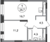Продажа 1-комнатной квартиры 36,7 м², 17/20 этаж