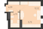 Продажа квартиры-студии 27,2 м², 23 этаж