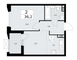 Продажа квартиры со свободной планировкой 36,2 м², 7/22 этаж