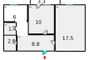 Продажа 2-комнатной квартиры 49,4 м², 2/3 этаж