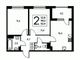 Продажа 2-комнатной квартиры 52,4 м², 4/5 этаж