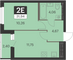 Продажа 1-комнатной квартиры 31,9 м², 15 этаж