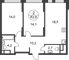 Продажа 2-комнатной квартиры 63,8 м², 16/17 этаж