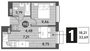 Продажа 1-комнатной квартиры 33,7 м², 4/12 этаж