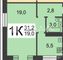 Продажа 1-комнатной квартиры 31,2 м², 1/5 этаж