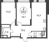 Продажа 2-комнатной квартиры 63,8 м², 2/17 этаж