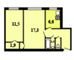Продажа 2-комнатной квартиры 42,6 м², 4/5 этаж