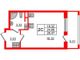 Продажа квартиры-студии 24,9 м², 3/4 этаж