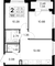 Продажа 2-комнатной квартиры 44,6 м², 2/9 этаж
